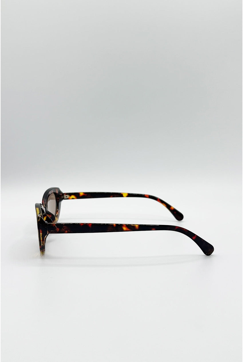 Bow Side Detail Sunglasses In Tortoiseshell - Removeable Bow SG2601005