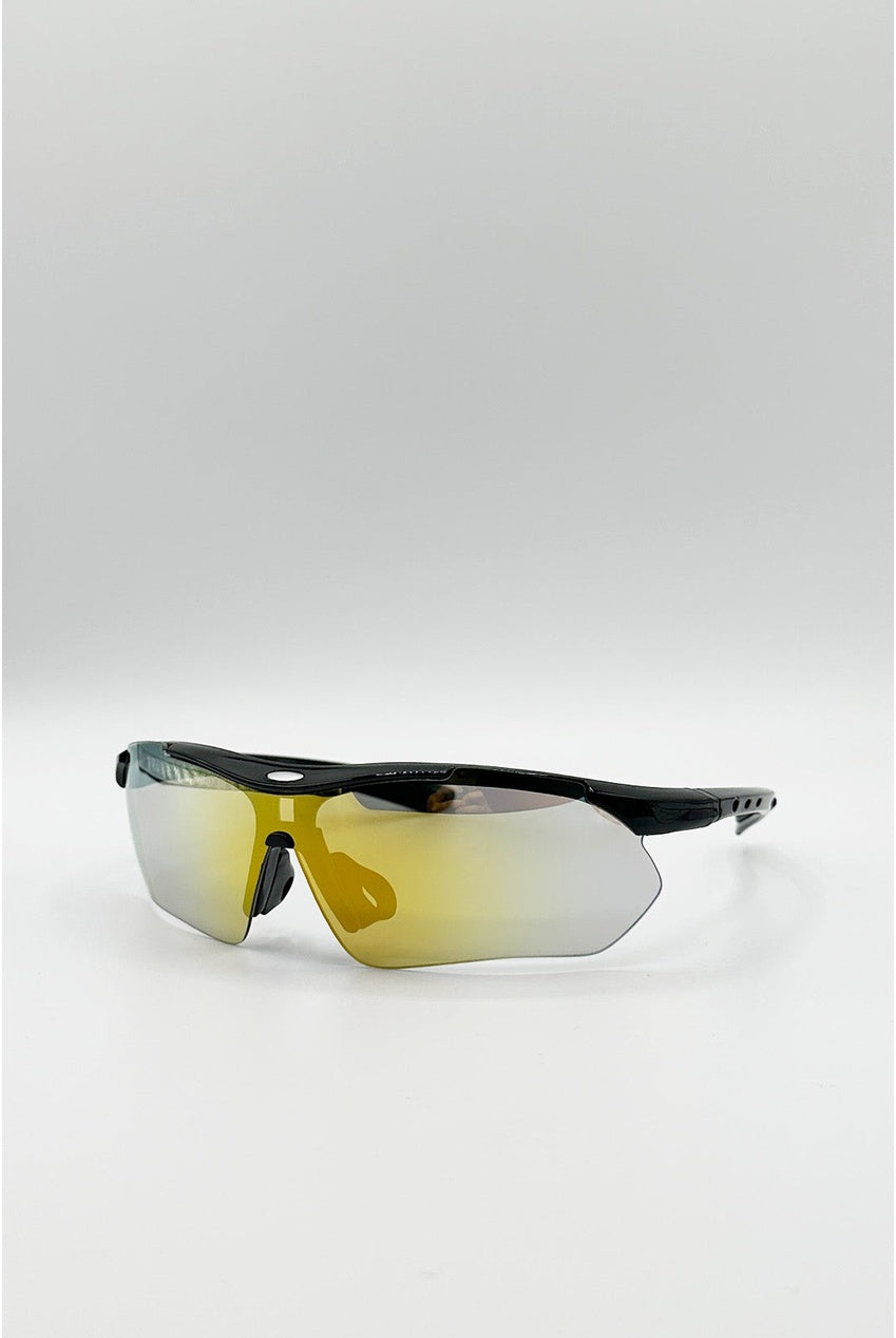 Outdoor Sports Racer Sunglasses In Muted Multi With Case SG2601501