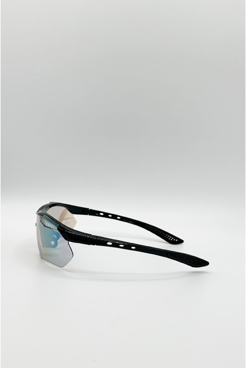 Outdoor Sports Racer Sunglasses In Muted Multi With Case SG2601501