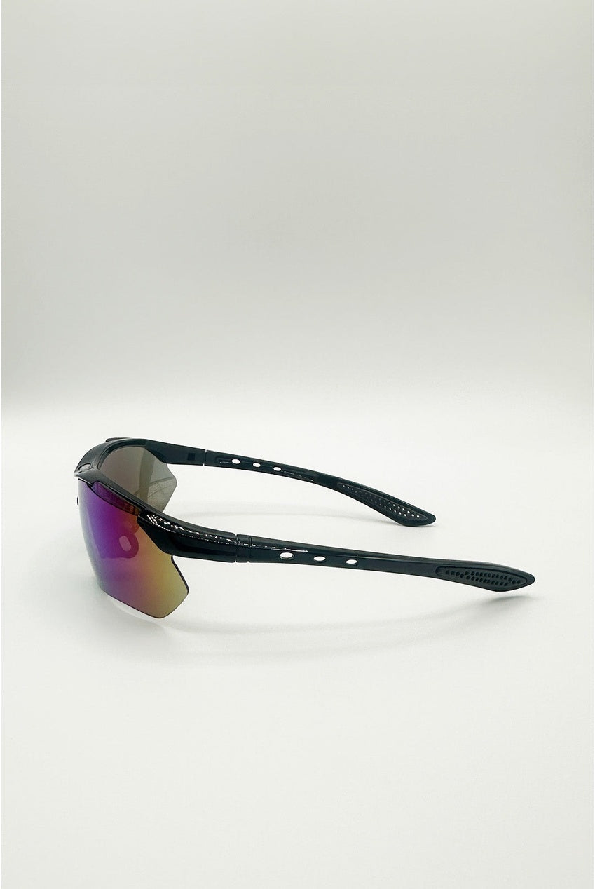Outdoor Sports Racer Sunglasses In Black Multi With Case SG2601502