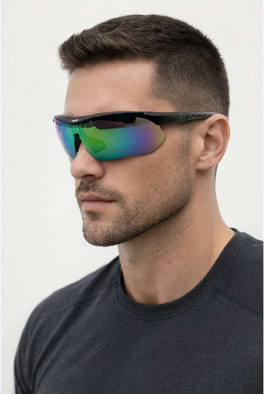 Outdoor Sports Racer Sunglasses In Black Multi With Case SG2601502
