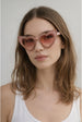 Heart Shape Sunglasses In Pink by SVNX