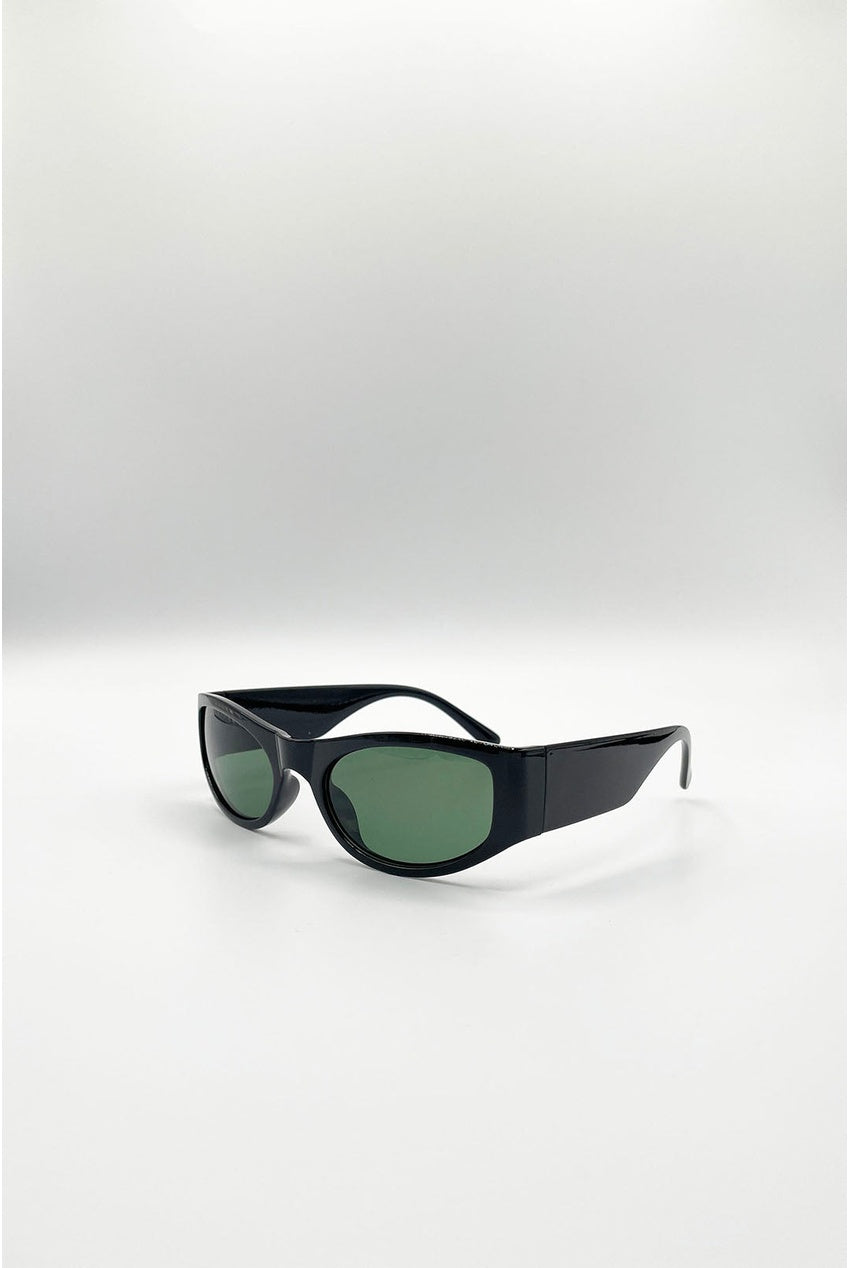 Racer Wrap Around Sunglasses In Black SG2602202