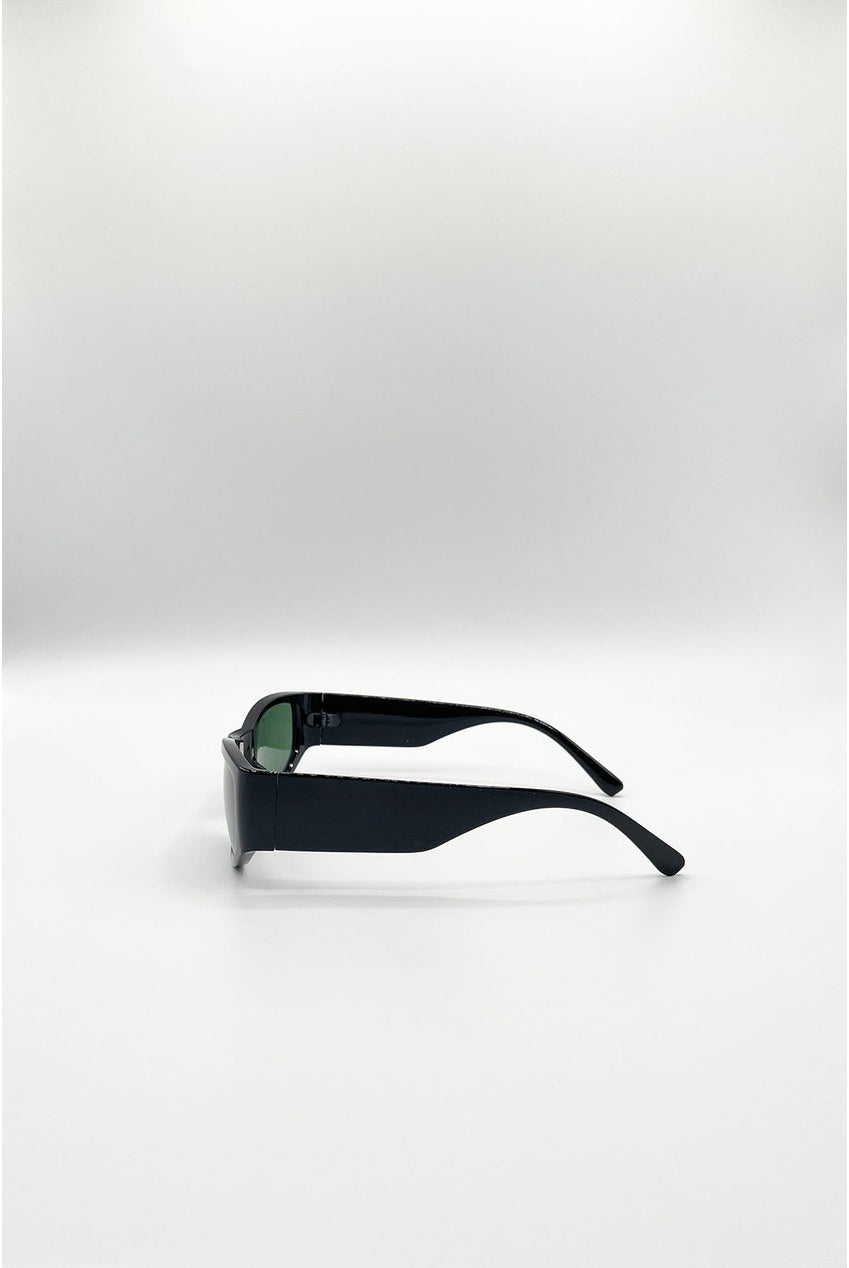 Racer Wrap Around Sunglasses In Black SG2602202