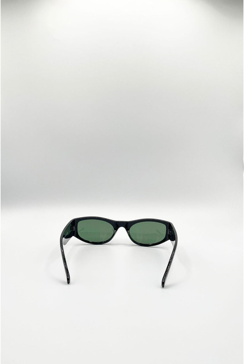 Racer Wrap Around Sunglasses In Black SG2602202