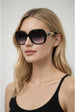 Round Square Side Detail Sunglasses In Black by SVNX