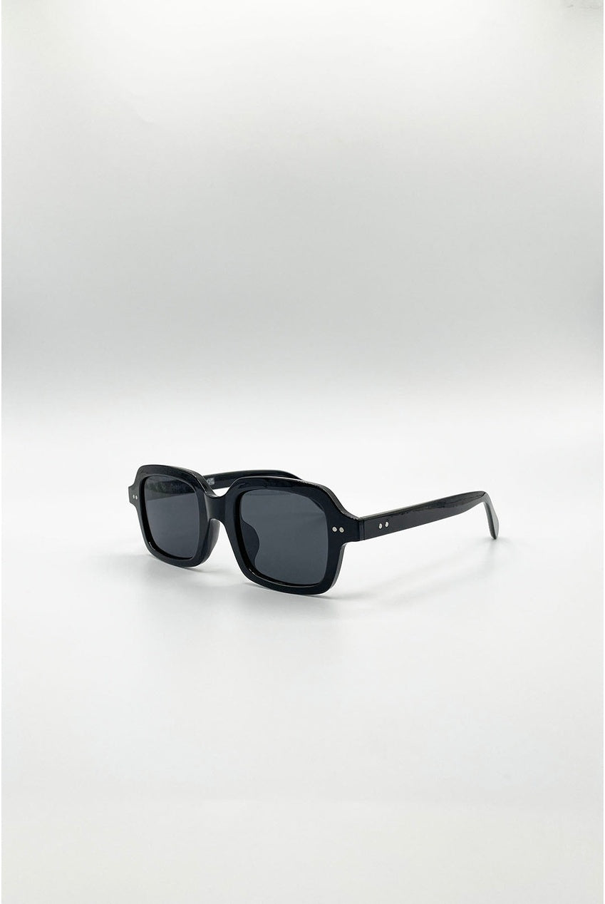 Bold Square Sunglasses In Black SG2603102