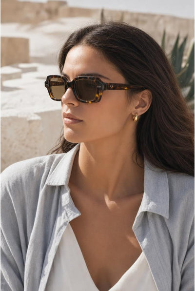 Tortoiseshell - Bold Square Sunglasses In Tortoiseshell by SVNX