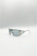 Retangle Flattop Metal Sunglasses In Black by SVNX