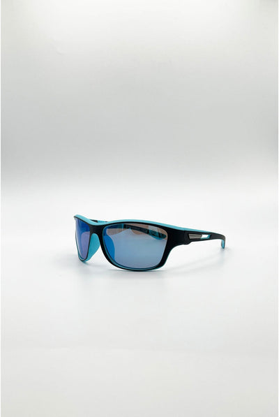 Blue - Basic Outdoor Sports Racer Sunglasses In Blue With Case by SVNX