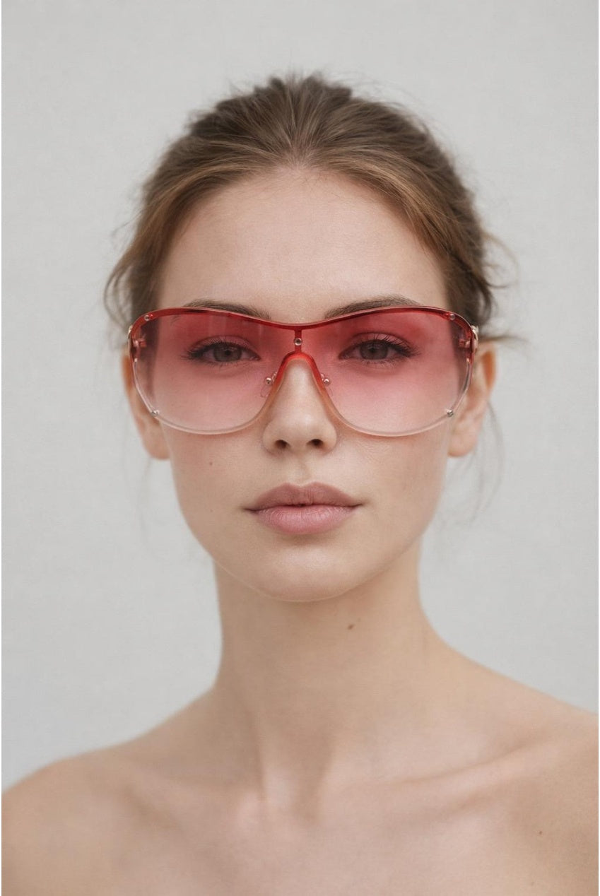 Vintage Rose Wrap Around Sunglasses In Pink SG2604109