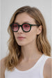 Bold Preppy Sunglasses In Green Pink by SVNX