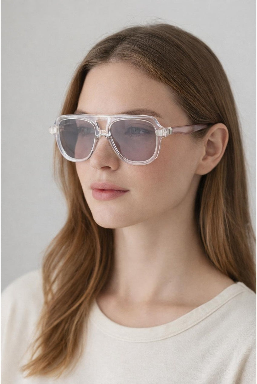 Bold Navigator Sunglasses In Light Grey Pink SG2605511