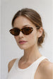 Bold Oval Angular Sunglasses In Tortoiseshell by SVNX