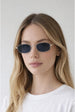 Slim Metal Oval Frame In Silver With Black Lenses by SVNX