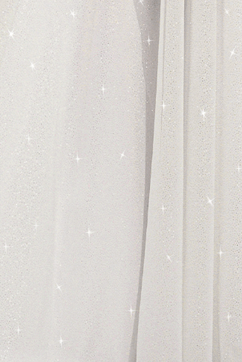 Gathered A-Line Glitter Chiffon Maxi Skirt SK30
