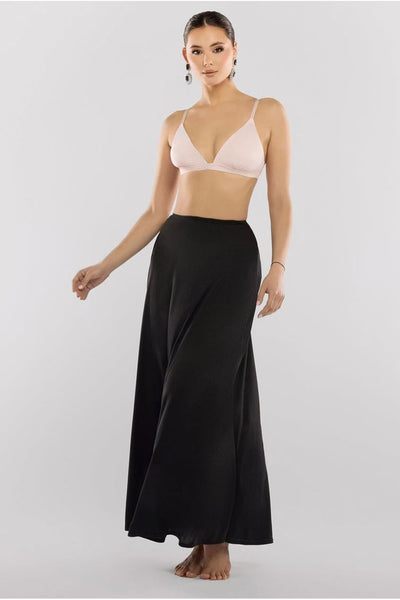Black - Jersey Lining Maxi Skirt by Goddiva