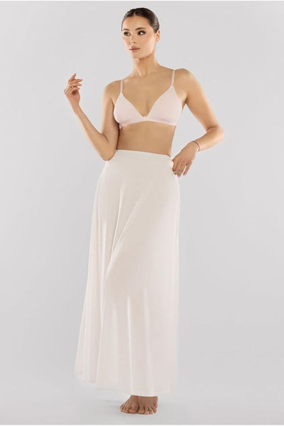 Cream - Jersey Lining Maxi Skirt by Goddiva