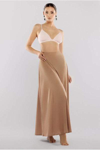 Nude - Jersey Lining Maxi Skirt by Goddiva