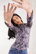 Acid Distressed Look Double Zip Top by Pink Vanilla