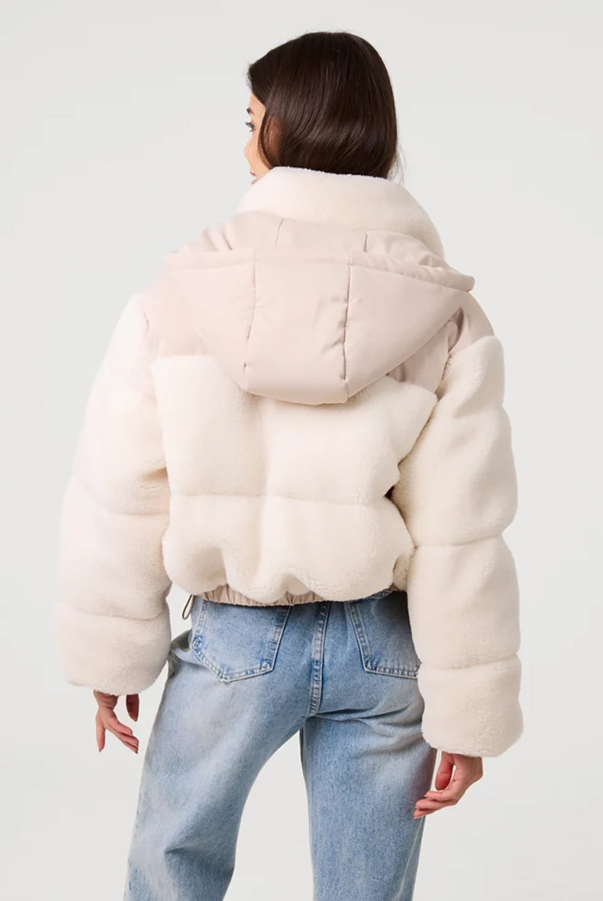 Teddy Coat With Hood SS25344P013