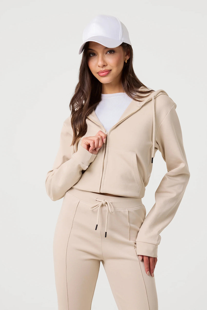 Zip Up Cropped Hoodie SS25468P001