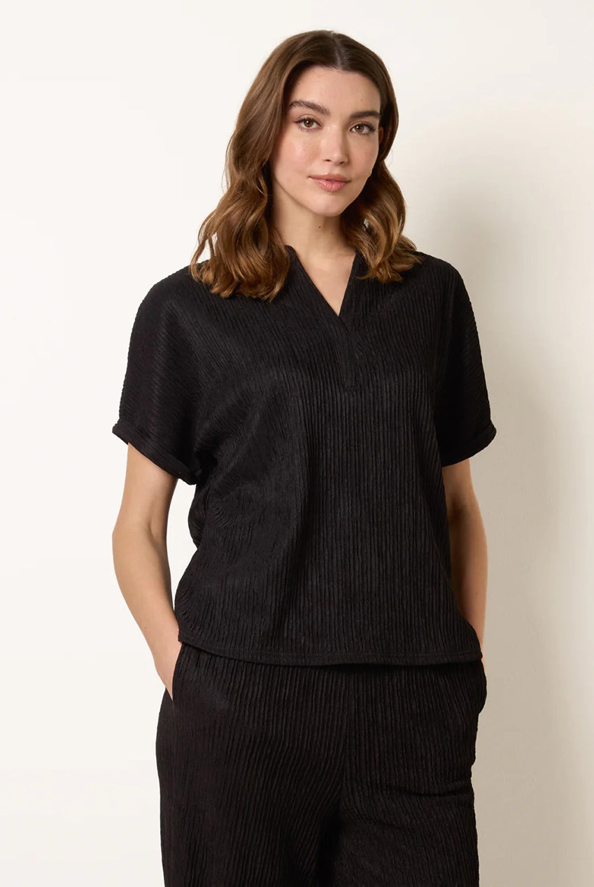 Grandad Collar Oversized Top SS26009B003