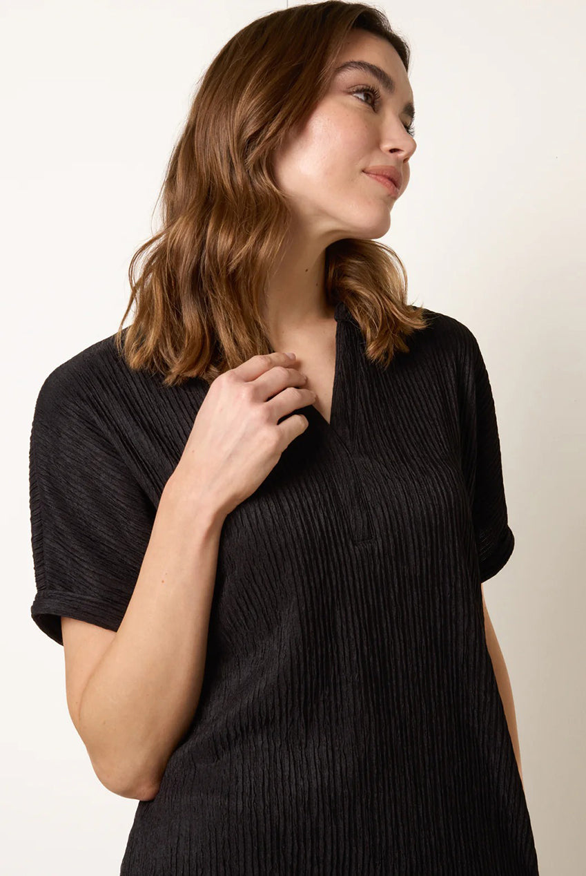 Grandad Collar Oversized Top SS26009B003
