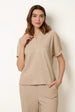 Grandad Collar Oversized Top by Blue Vanilla