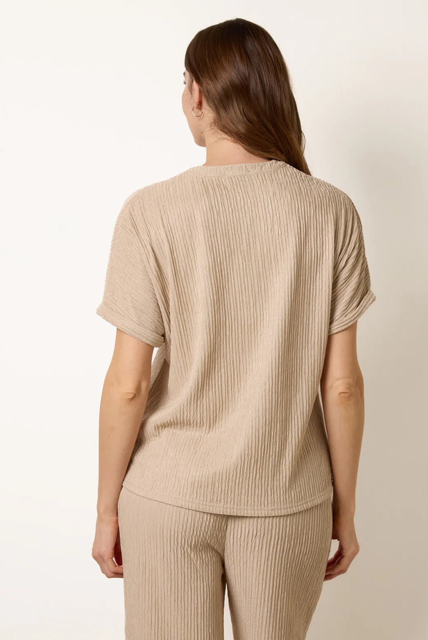 Grandad Collar Oversized Top SS26009B001