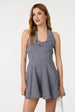 Gingham Halter Neck Dress by Pink Vanilla