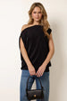 Deep Band Slinky Oversize Tunic Top by Blue Vanilla