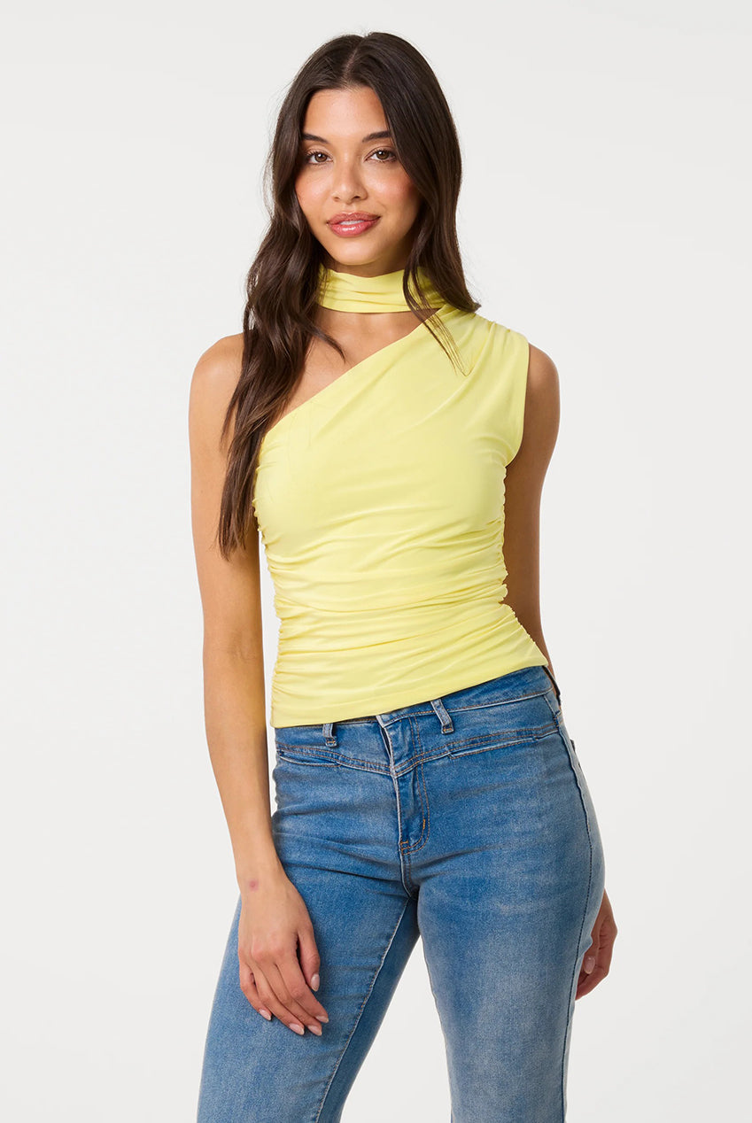 Choker Scarf Detail Slinky Top SS26202P178