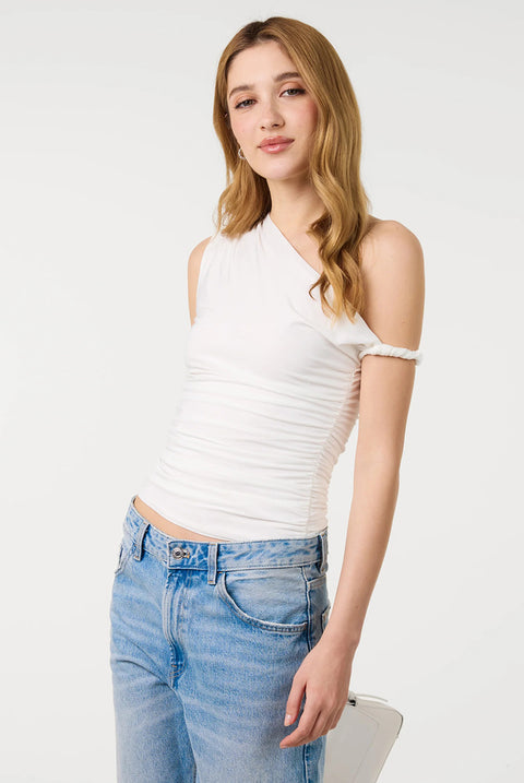 Twist Shoulder Top by Pink Vanilla