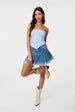 Bandeau Ruched Side Lace Top by Pink Vanilla