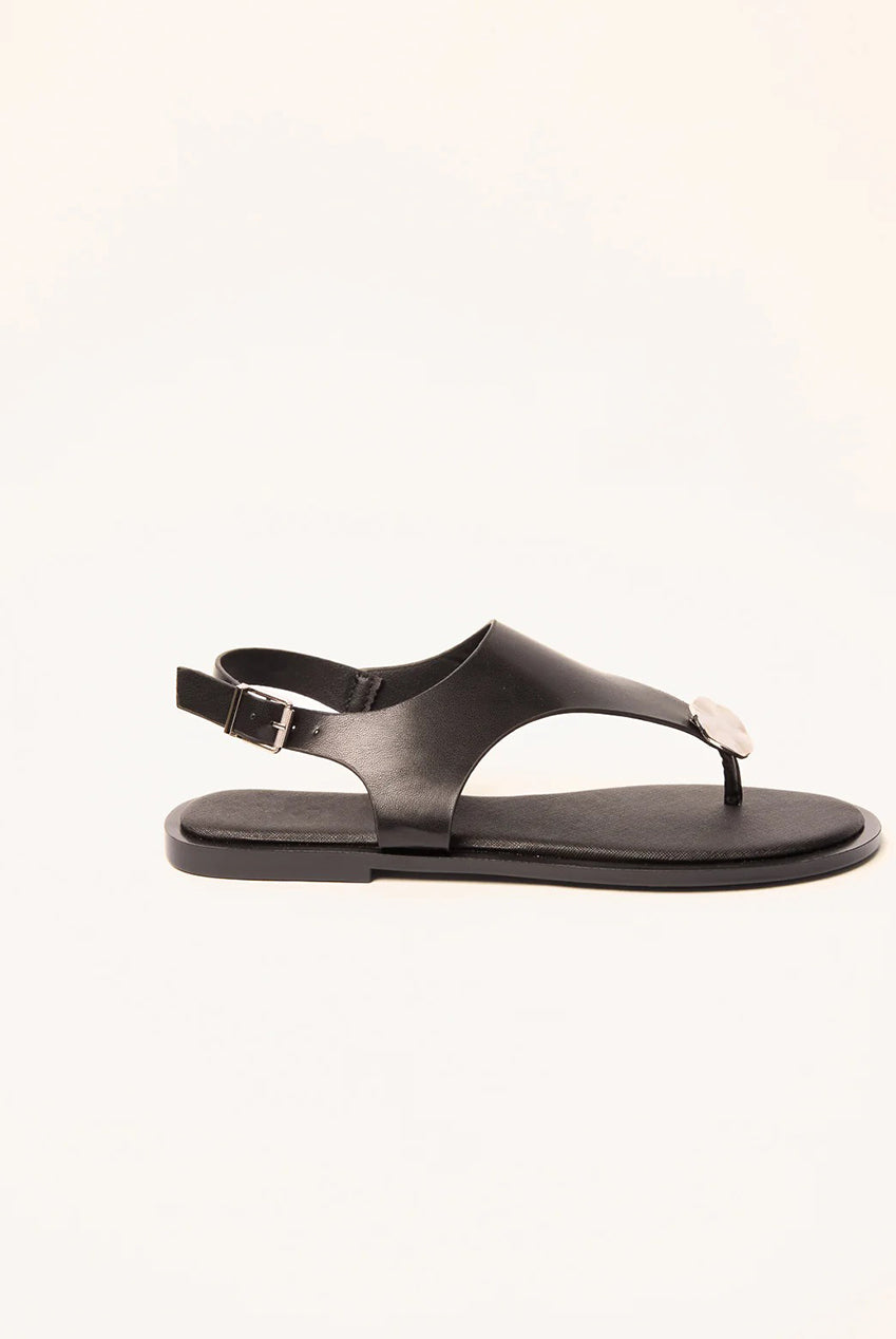 Faux Leather Metal Detail Sandals SS26253S003