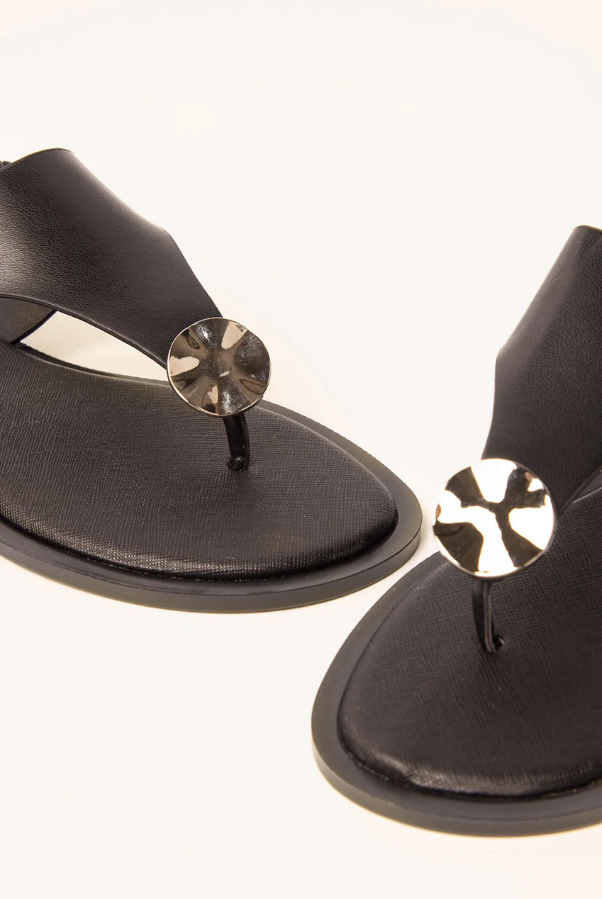 Faux Leather Metal Detail Sandals SS26253S003