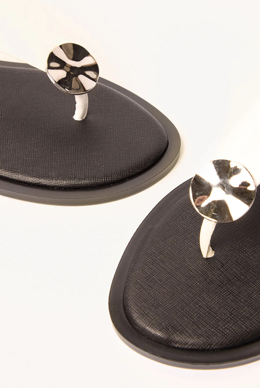 Faux Leather Metal Detail Sandals SS26253S006