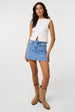 Denim Pocket Detail Skort by Pink Vanilla