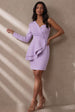 One Shoulder Blazer Dress In Lilac by Chi Chi London