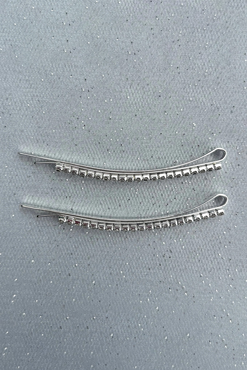 Small Diamante Hair Slides Clip502