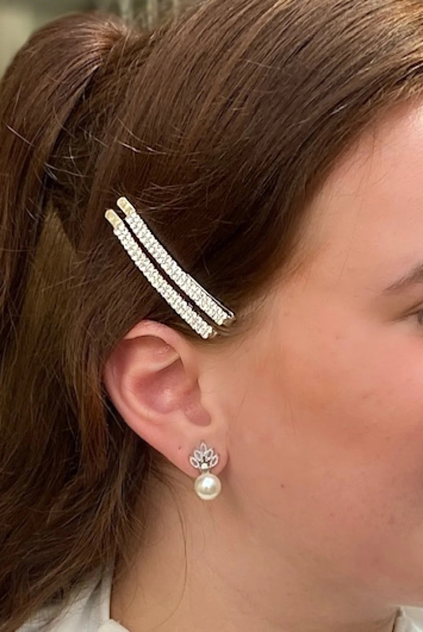 Small Diamante Hair Slides Clip502