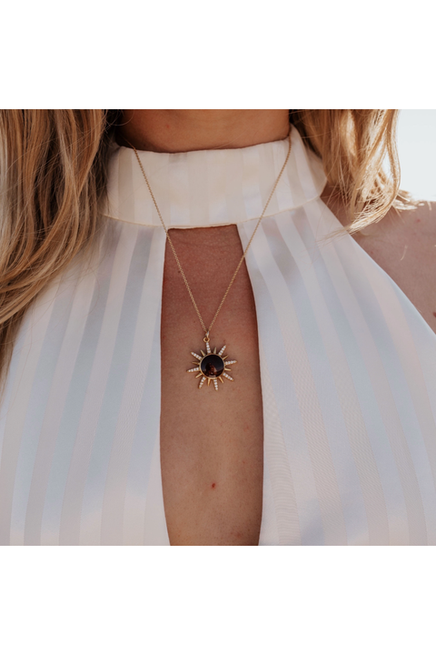 Wisteria London Solaris Sunburst Necklace