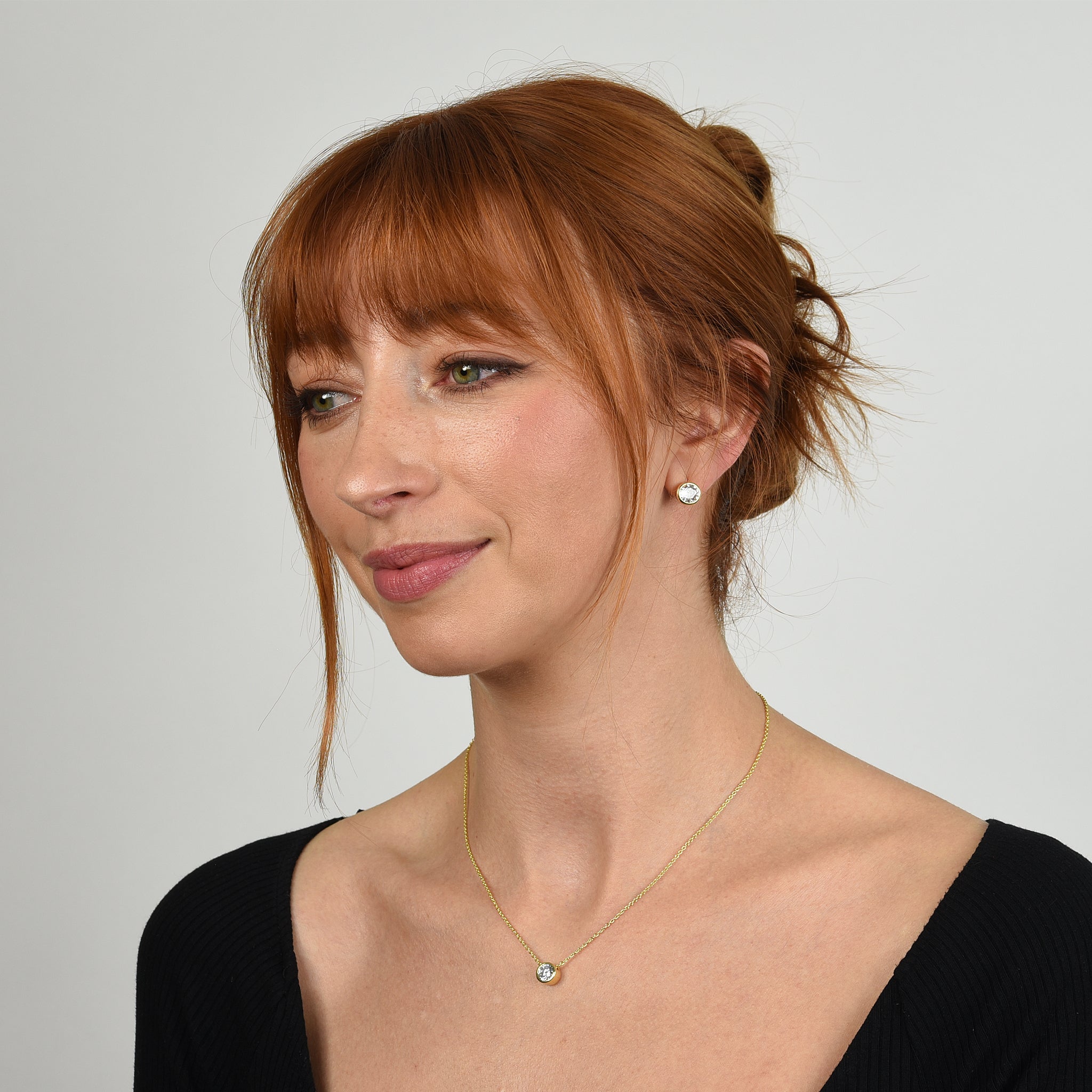 Hatsu 8mm Gold Earrings 413354G322