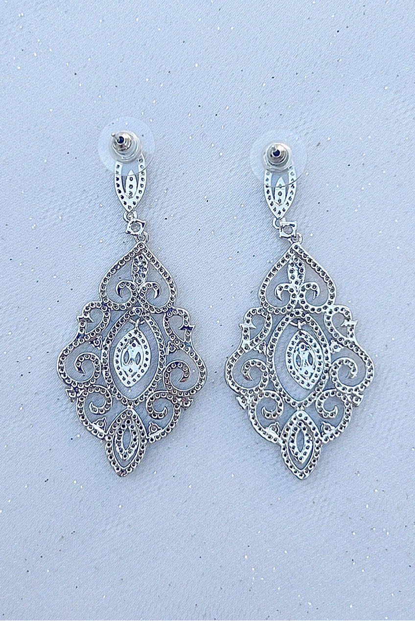 Statement Earrings Long Drop Earrings With Crystal 5060801176019