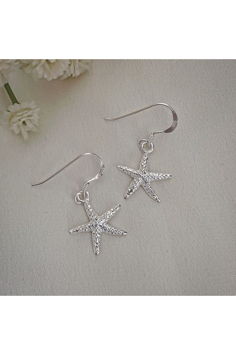 Sterling Silver Starfish Earrings SILVERSTARFISHER