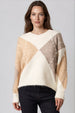 Ivory Argyle Pattern V Neck Jumper by Aftershock London