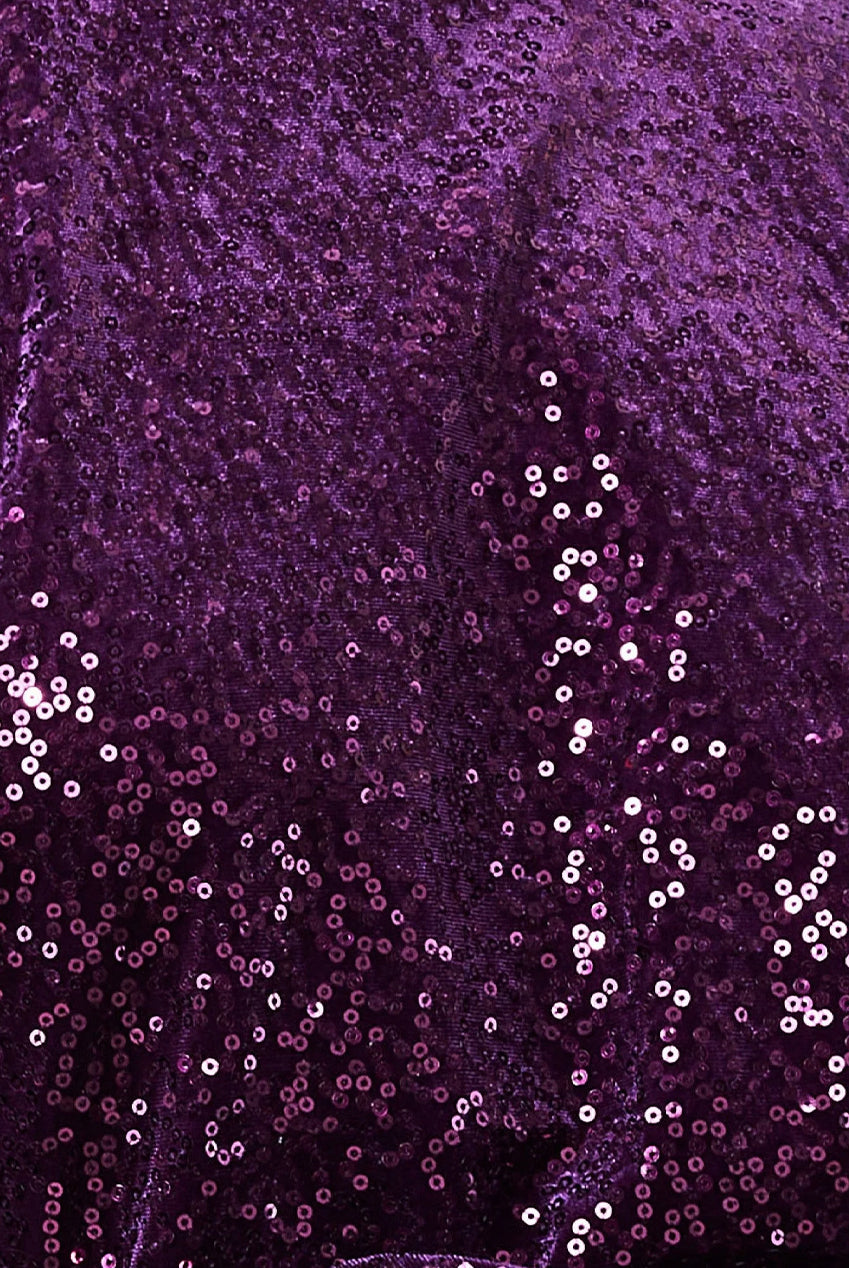 Sequin Velvet Jumper - Magenta T199