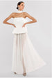 Gathered A-Line Glitter Chiffon Maxi Skirt by Goddiva