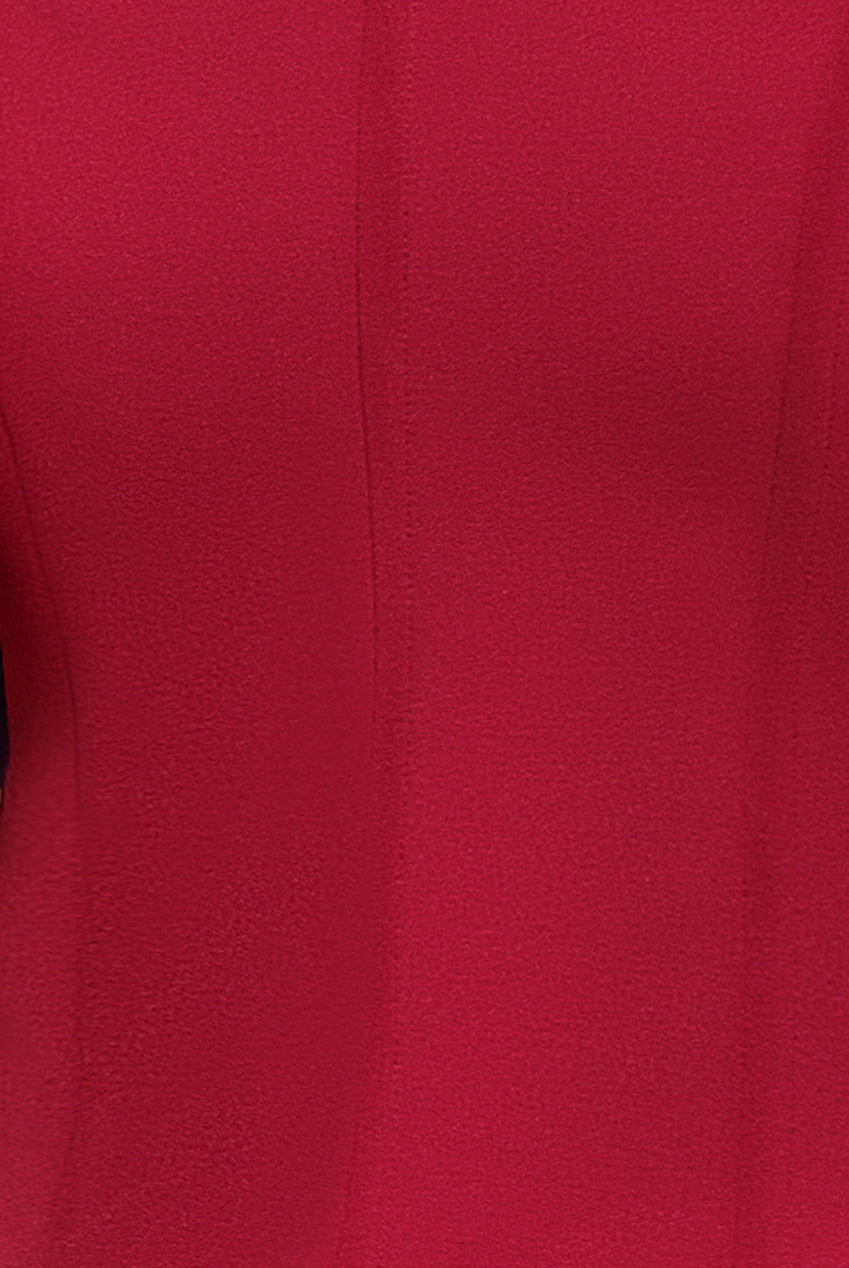 3D Textured Sleeve Scuba Corset Top - Burgundy T235